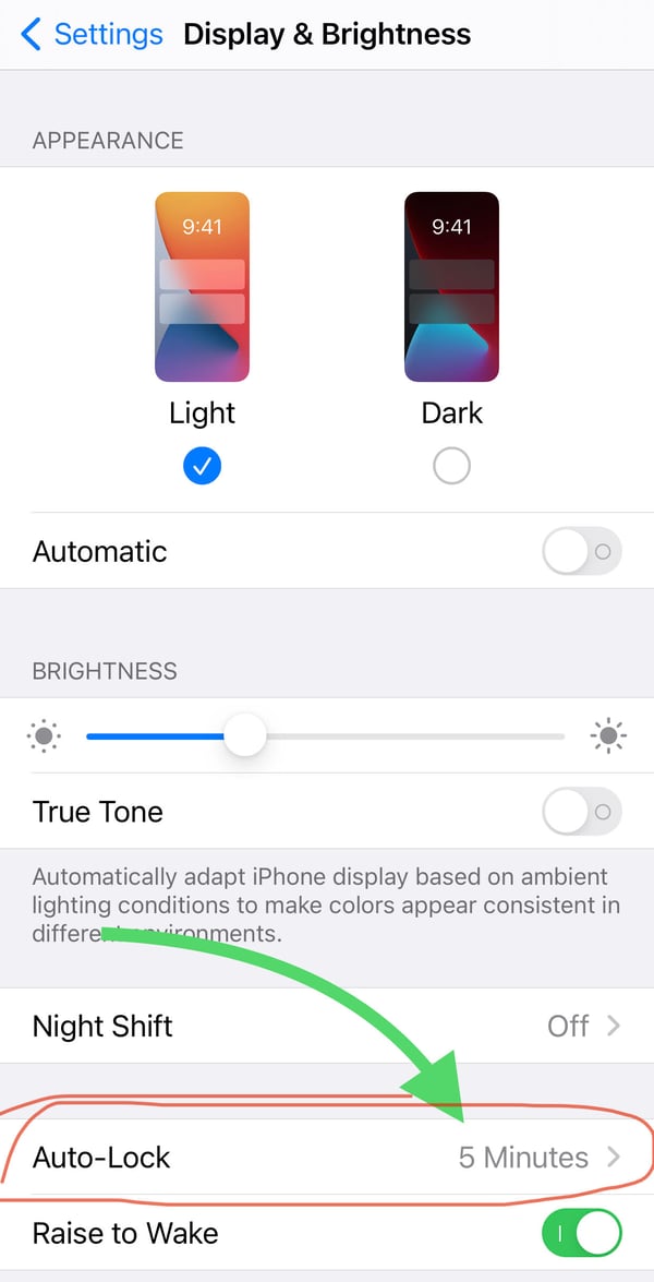 How to set your screen AutoLock timeout