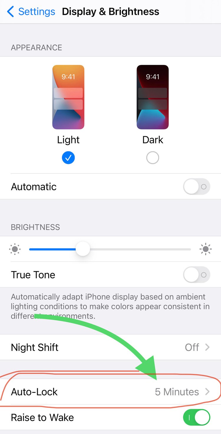 How to set your screen AutoLock timeout
